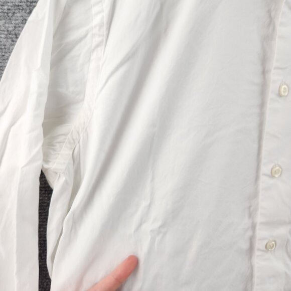 Eton Cotton Romania Contemporary 16 Poplin Convertible Cuff White Men Work Shirt - Picture 14 of 16